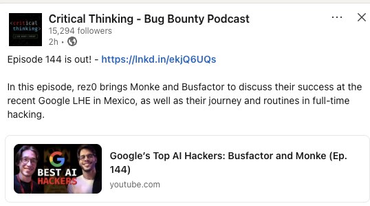 Episode 144 is out! - 