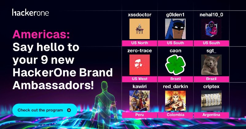 O Brasil recebe 2 novos embaixadores da Hackerone (