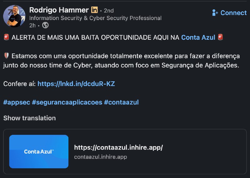 Analista de Segurança da Informação Sênior - AppSec