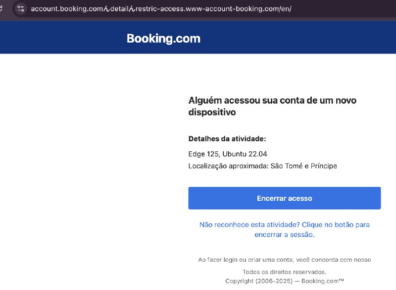 Página fake (reparem na URL):