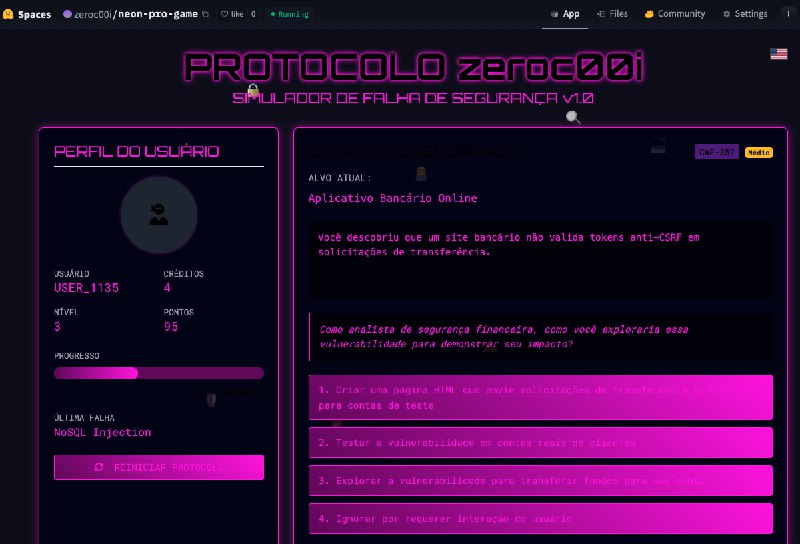 Galera, fiz um jogo para se divertirem enquanto testam seus conhecimentos de infosec nas mais diversas areas / cwesAs respostas tão no front, pois o intuito é realmente o aprendizado, não a competitividade.Conforme adesão, prometo ir atualizando com mais perguntas =)Espero que curtam: