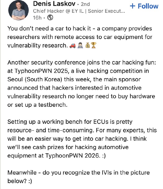 Você não precisa de um carro para hackear (Car hacking): uma empresa fornece aos pesquisadores acesso remoto a equipamentos automotivos para pesquisa de vulnerabilidades. A empresa é essa: 