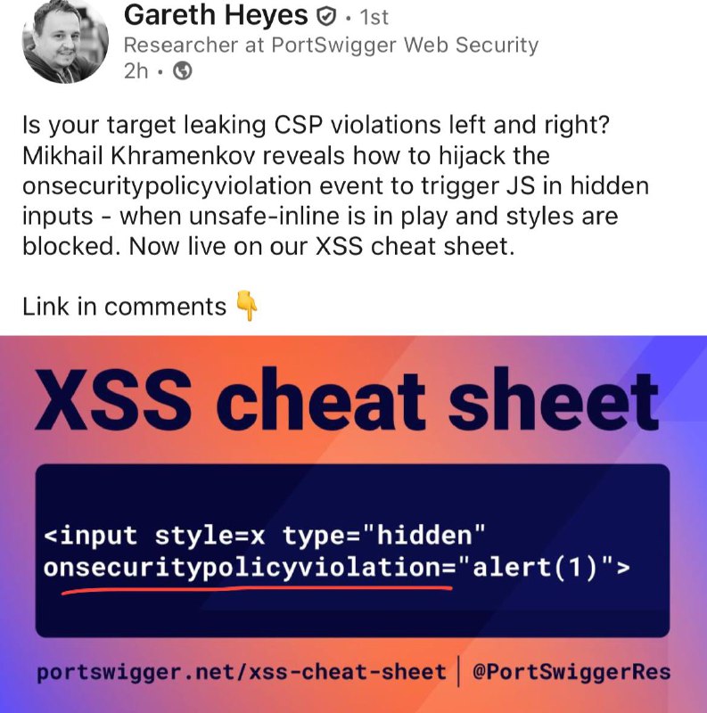 Lembra o diff dos listeners que eu tinha feito disponiveis nos navegadores e descobri o onsecuritypolicyviolation?Quem tá lendo o canal ta pelo menos 2 meses a frente de alguns assuntos LoL 😂