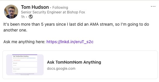 Sem previsão de data ainda.Questionei ele, se ele responder atualizo aqui.Form do AMA: 
