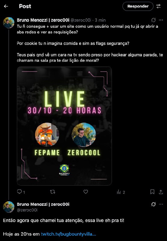 To aprendendo a virar influencerLive hoje as 20hs -> 