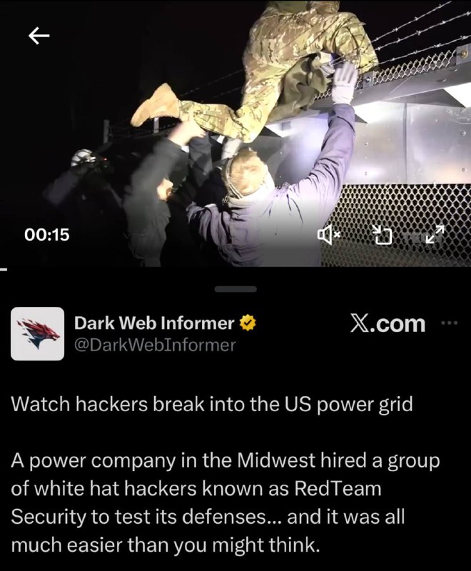 Vídeo de quase 16 minutos mostrando os caras fazendo invasão física (uma das atividades de redteam) com o objetivo de chegar até os servidores de uma empresa de energia que contrataram eles