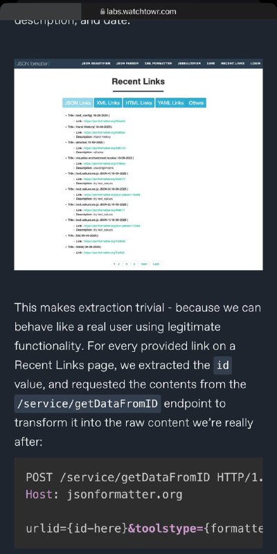 Tem até uma página de links recentes, nem precisaram adivinhar ID