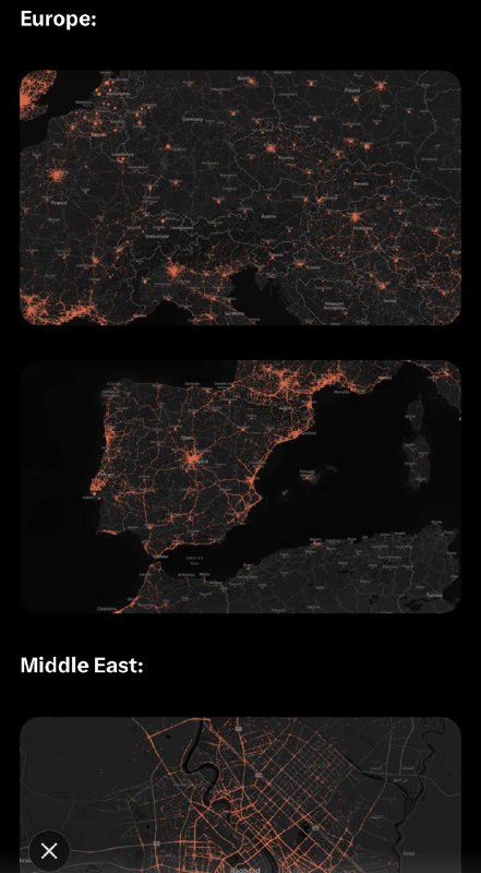 Cada pontinho laranja é um relatório de um usuário. Ele ta mostrando a costa da américa do norte