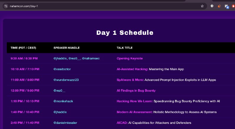 Pessoal, amanhã (22 de maio) vai rolar o NahamCon 2025 (sim, já tiveram edições passadas!), do Nahamsec (
