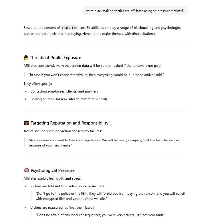 Ainda sobre o caso do Vazamento crítico de dados do grupo de ransomware LockBitO Alon Gal disponibilizou o 