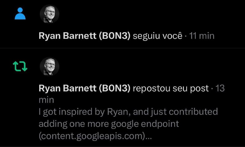 Aquele follow recebido que só a internet faz acontecer. Loucura estarmos a um click de pessoas inteligentes