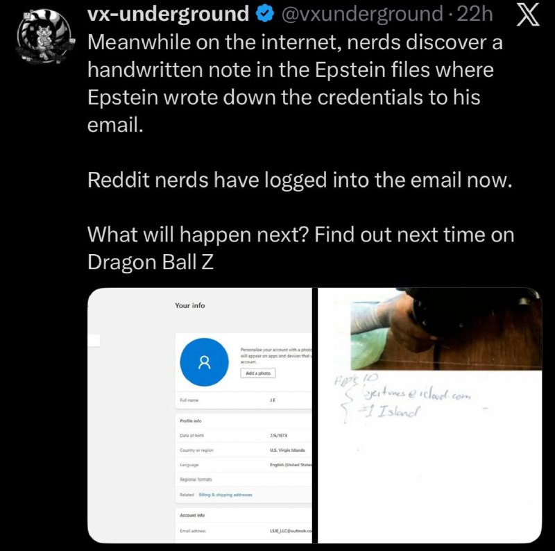 Essa era uma das senhas do Epstein