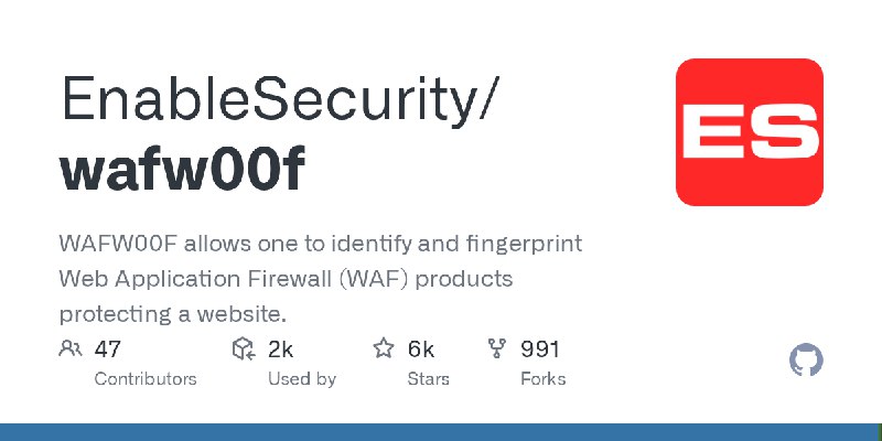GitHub - EnableSecurity/wafw00f: WAFW00F allows one to identify and fingerprint Web Application Firewall (WAF) products protecting…