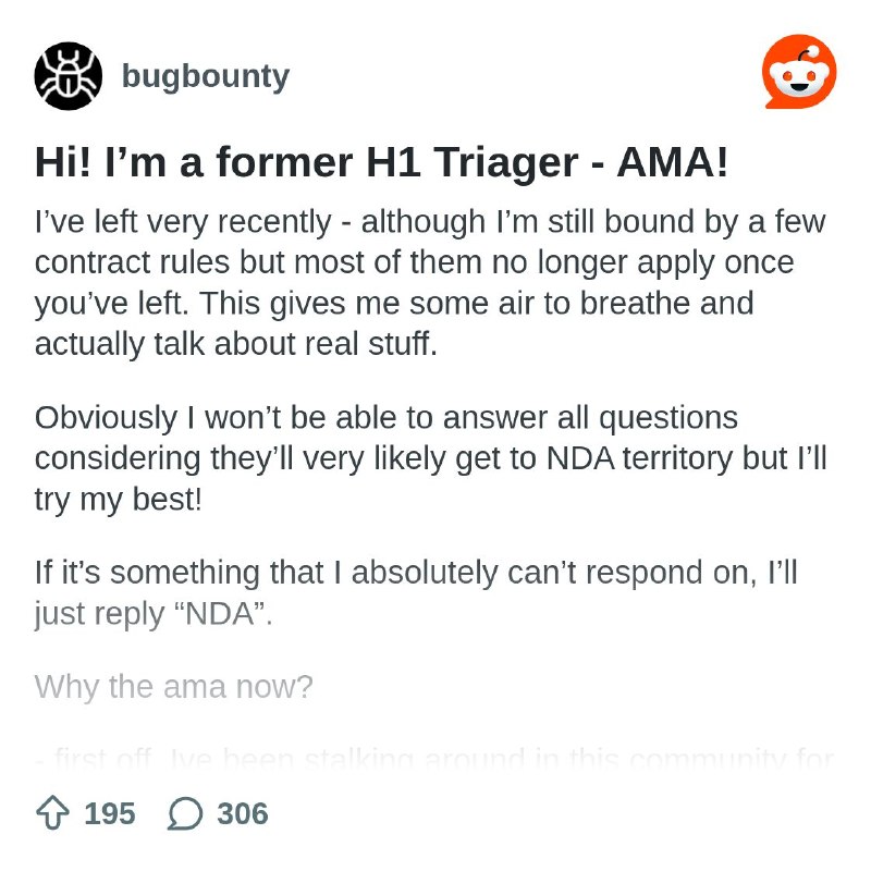 From the bugbounty community on Reddit