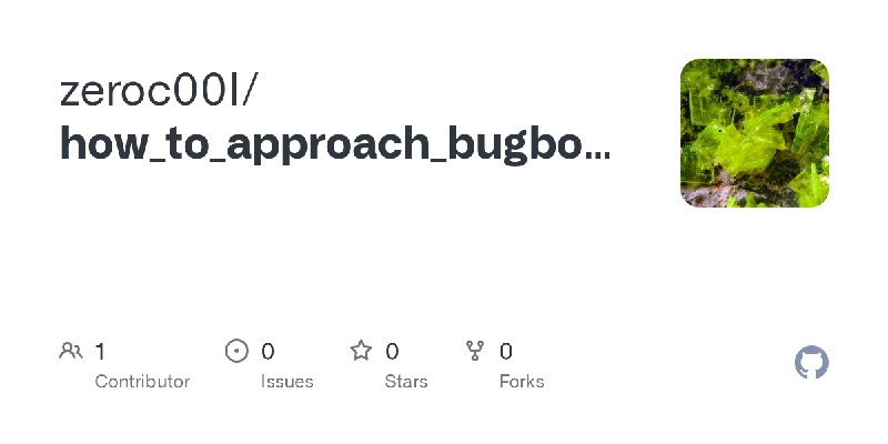 GitHub - zeroc00I/how_to_approach_bugbounty